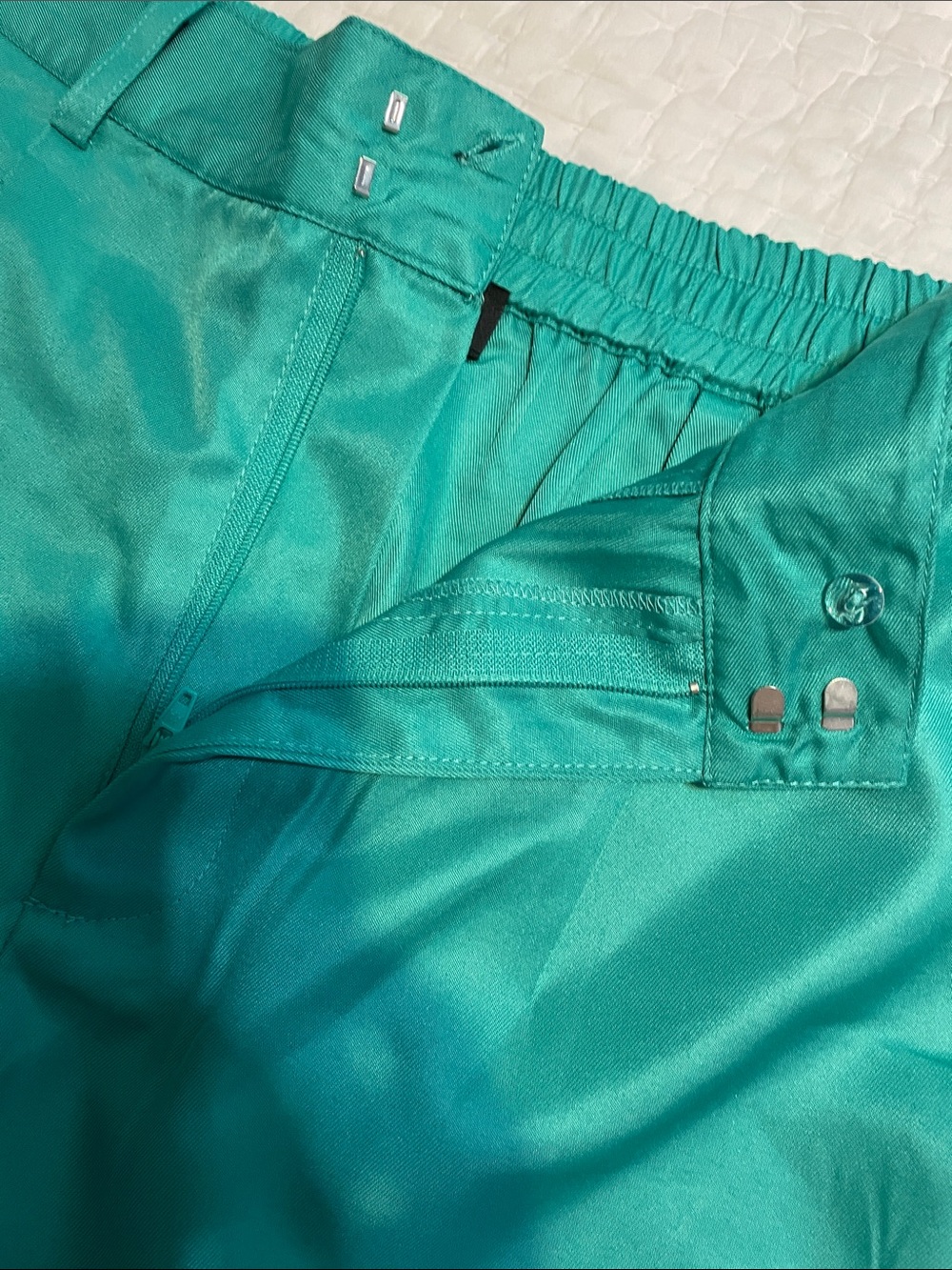 NWT Gigio High-Rise Teal Bermuda Shorts for Women - Size Large - Picture 6 of 8